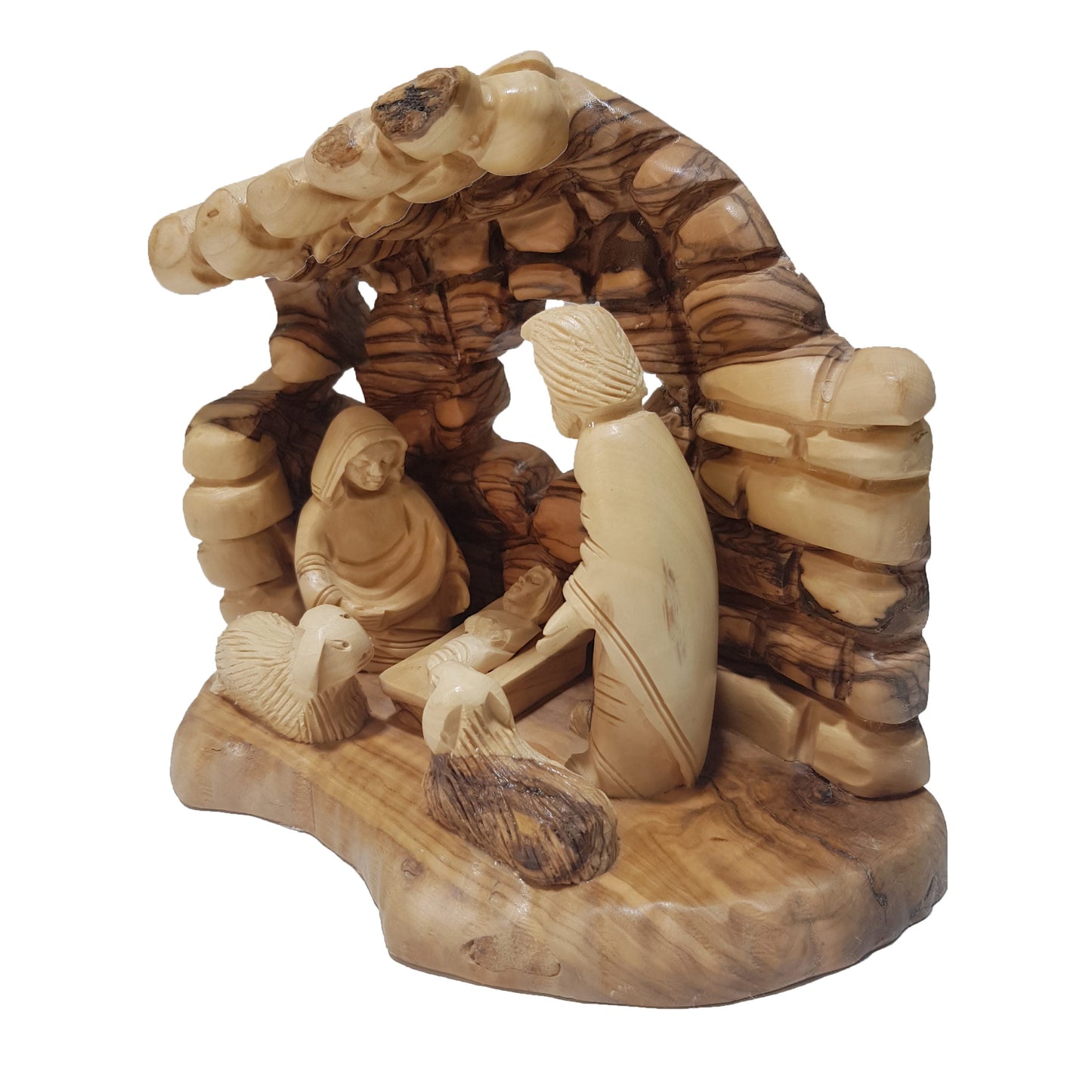 Nativity Set Cave Special – Genuine Olive Wood