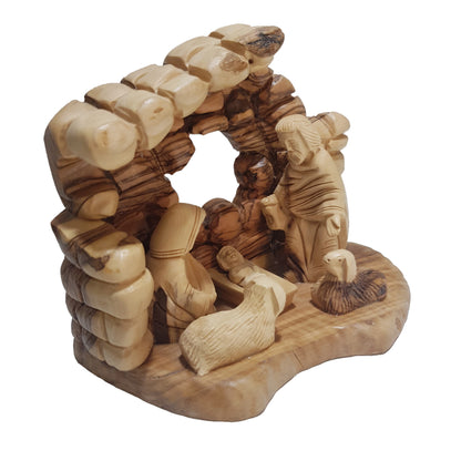 Nativity Set Cave Special – Genuine Olive Wood