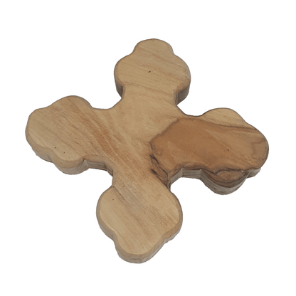 Jerusalem Cross - Candle Holder - Olive Wood