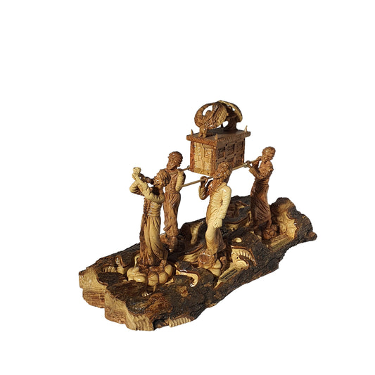 The Ark Of The Covenant Scene - Olive Wood Handmade Statue