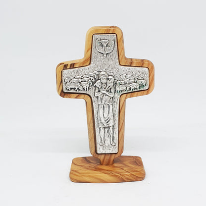 Pectoral Cross - Olive Wood & Silver