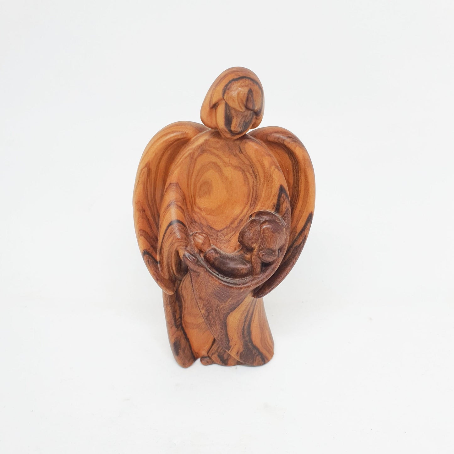 Angel with Baby Jesus - Olive Wood