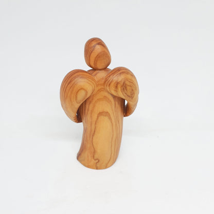 Angel with Baby Jesus - Olive Wood