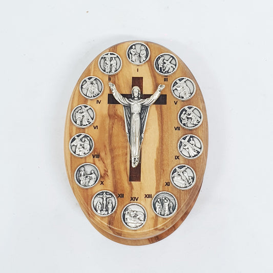 14 Stations of the Cross - Crucifix Jesus - Olive Wood Box