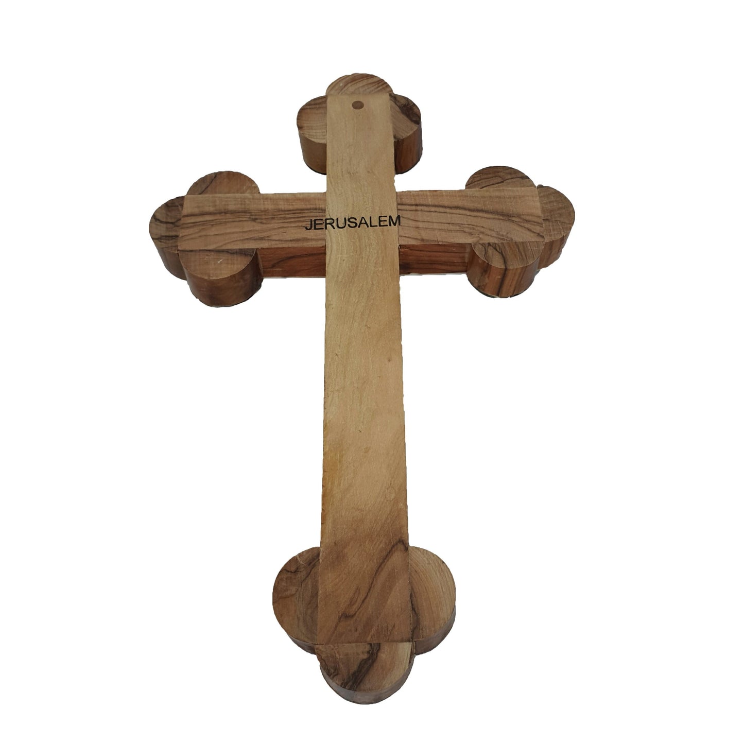 Budded Crucifix w/ 4 Holy Samples - Mother of Pearl & Olive Wood