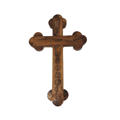 Budded Crucifix - Mother of Pearl & Olive Wood