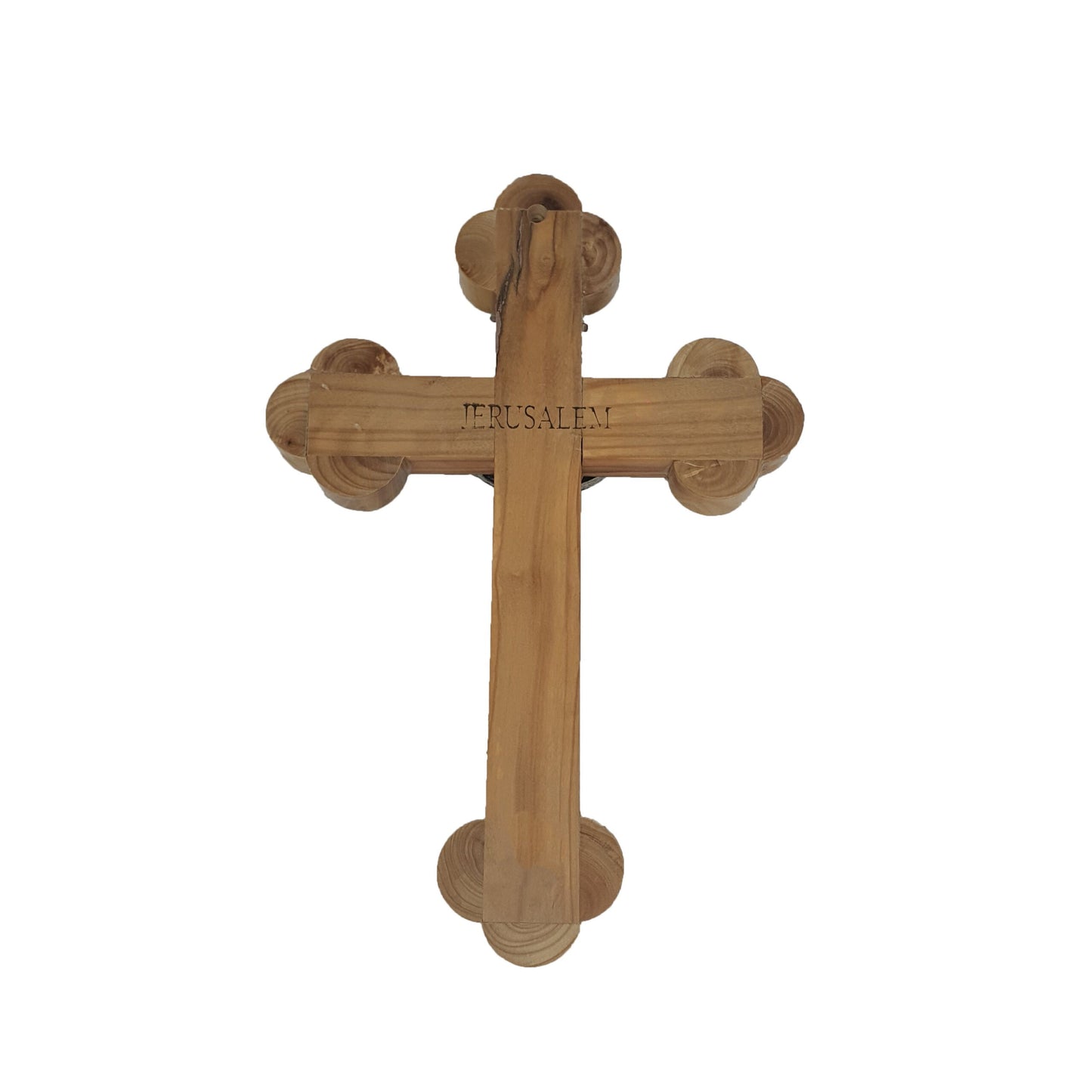 Budded Crucifix w/ 4 Holy Samples - Mother of Pearl & Olive Wood