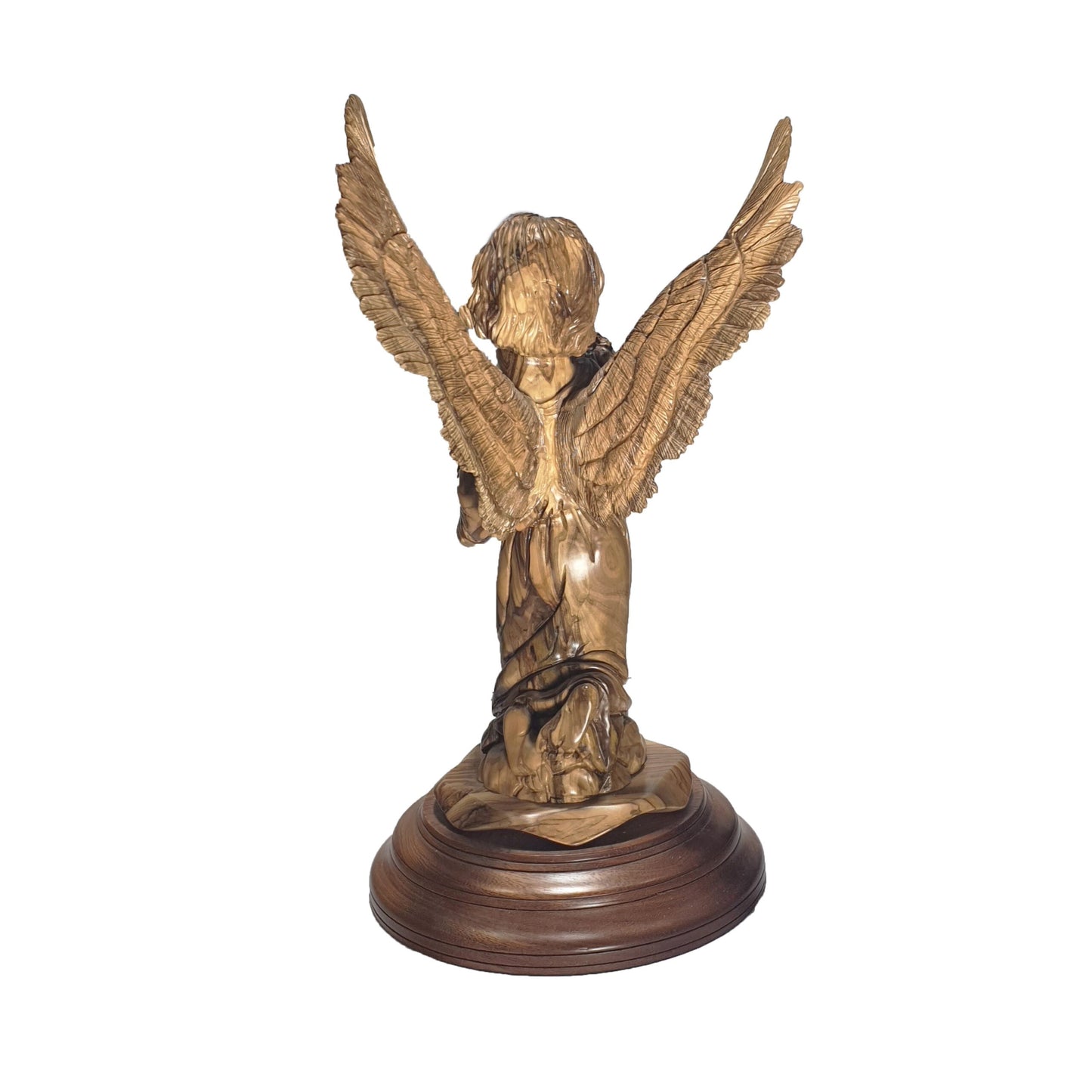 Angel Holding Sheep - Handmade Olive Wood