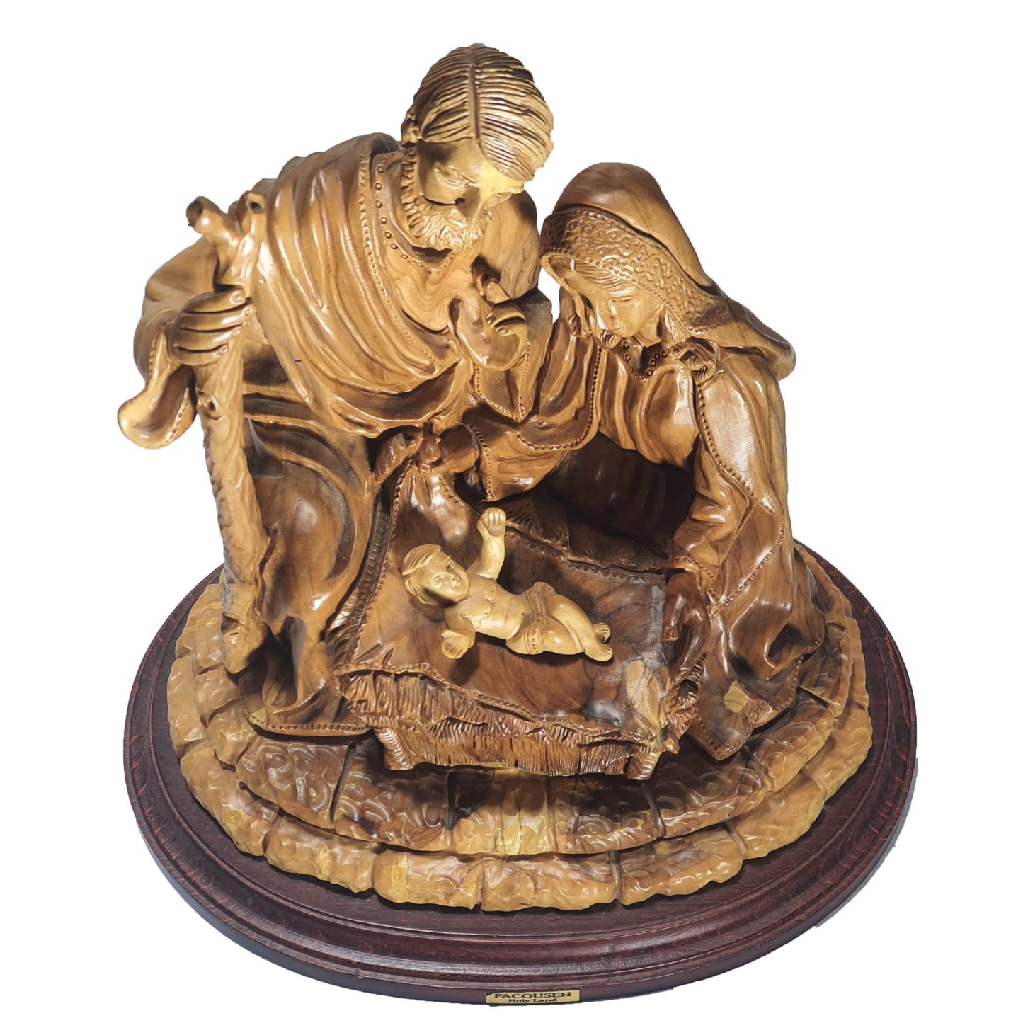 Nativity Scene - The Holy Family - Modern Style Olive Wood