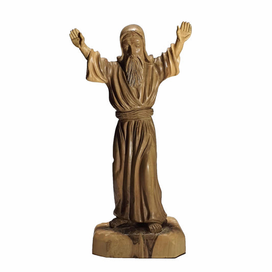 Moses Part the Red Sea - Olive Wood Handmade Statue