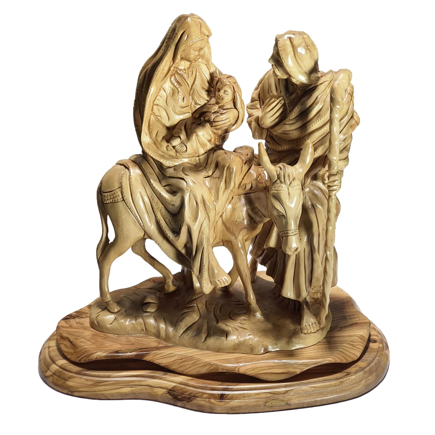 Flight to Egypt - The Holy Family - Olive Wood