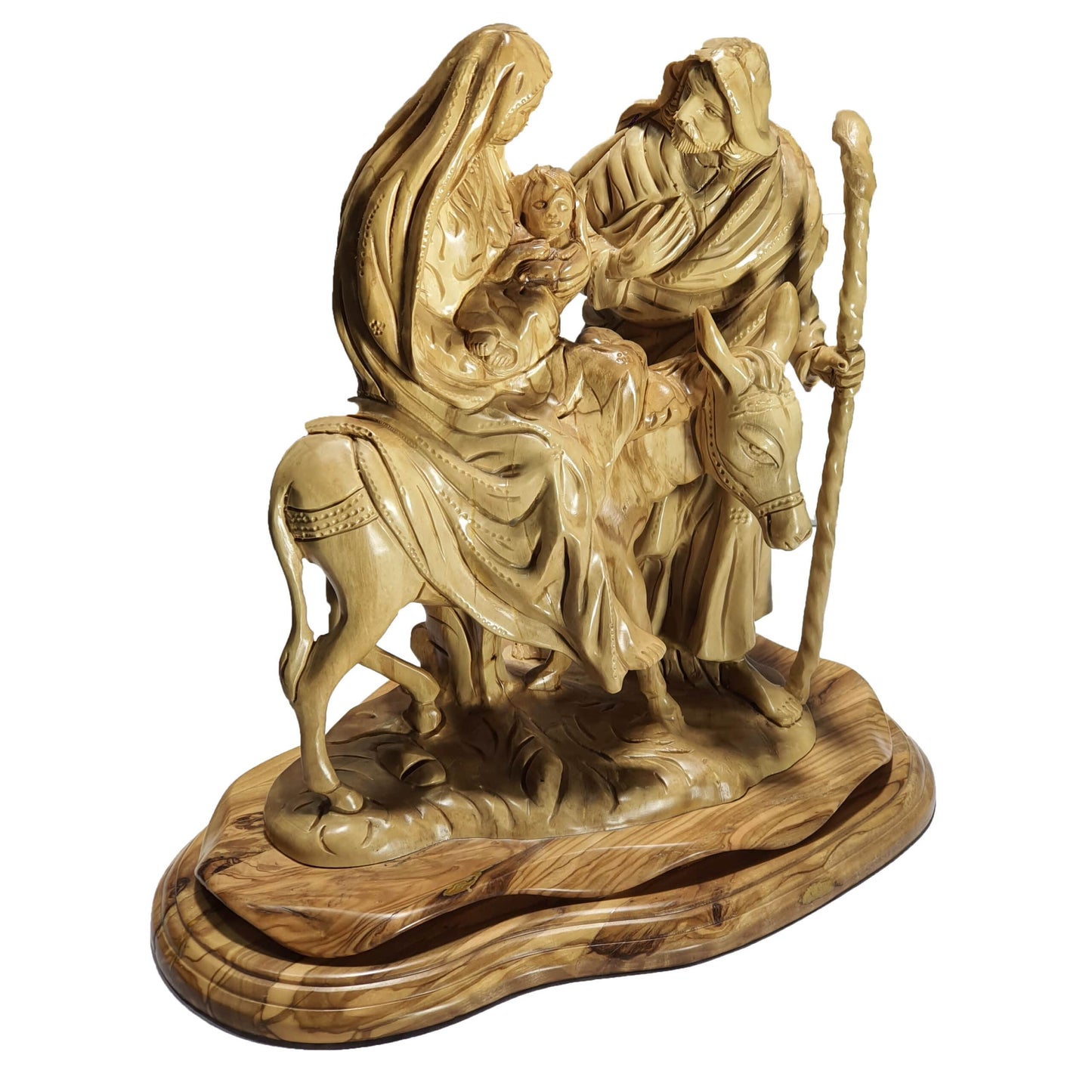 Flight to Egypt - The Holy Family - Olive Wood