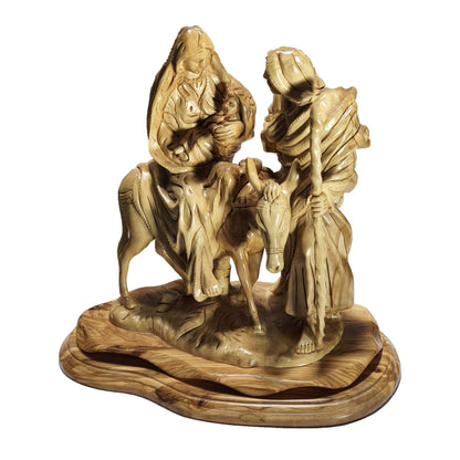 Flight to Egypt - The Holy Family - Olive Wood