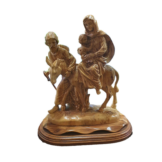 Flight to Egypt - The Holy Family - Olive Wood