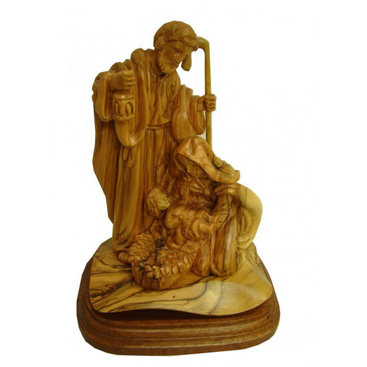 The Holy Family Figurine - Nativity - Olive Wood Hand Crafted