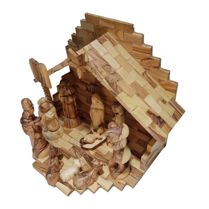 Nativity Scene Set Special W/ Bethlehem Star – Olive Wood