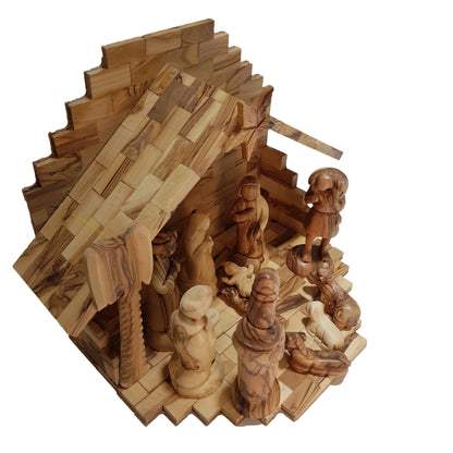 Nativity Scene Set Special W/ Bethlehem Star – Olive Wood