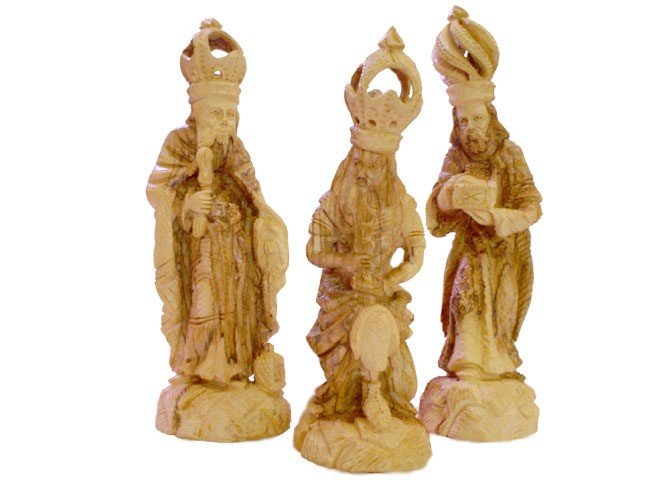 Nativity Set with Three Kings - Olive Wood