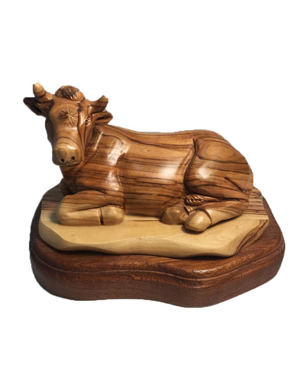 Nativity Set Natural Cave Special - Figures with Base - Olive Wood