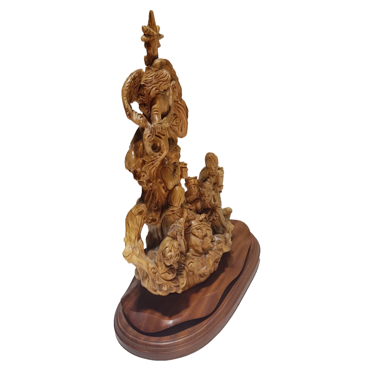 Nativity Scene with Base – Olive Wood