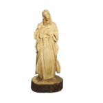 The Good Shepherd with a Sheep - Handcrafted Olive Wood